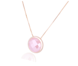 Gold Necklace with Rose Quartz