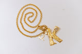 Gold Letter K Necklace