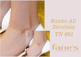 Golden Anklet with Zirconia