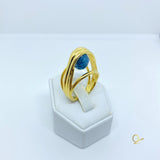 Golden Ring with Apatite