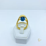 Golden Ring with Apatite
