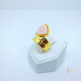 Gold Ring with Mother of Pearl