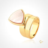 Gold Ring with Mother of Pearl