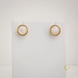 18k Gold Plated Earring with Mother of Pearl