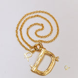 Letter D Golden Necklace