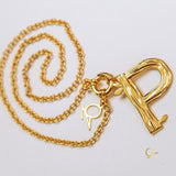 Golden Letter P Necklace