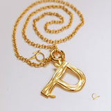Golden Letter P Necklace
